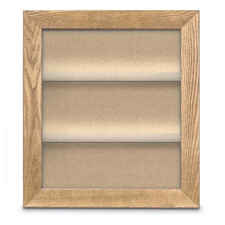 United Visual Products Indoor Enclosed Combo Board, 42"x32", White Frame/Blue & Cork UVCB4232W-BLUE-CORK